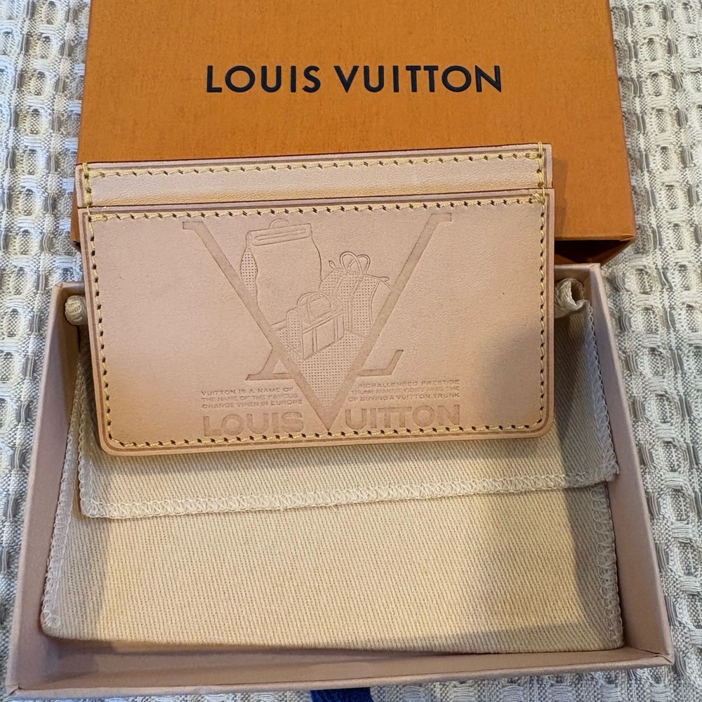 Louis Vuitton Beige Card Holder